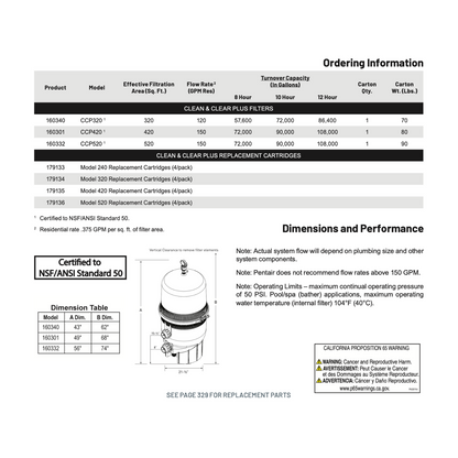 Pentair CLEAN & CLEAR® PLUS FILTERS